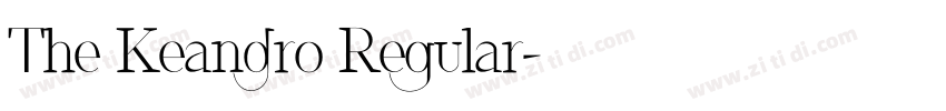 The Keandro Regular字体转换 The Keandro Regular字体转换